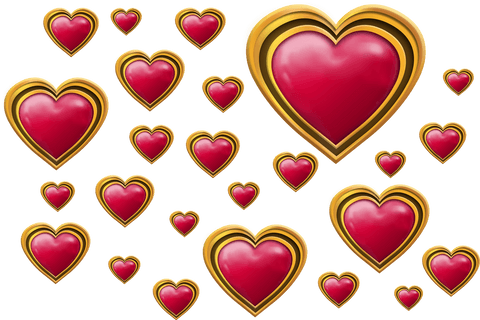 transparent vector pink and gold hearts collage - Download Free Stock Videos Pikwizard.com