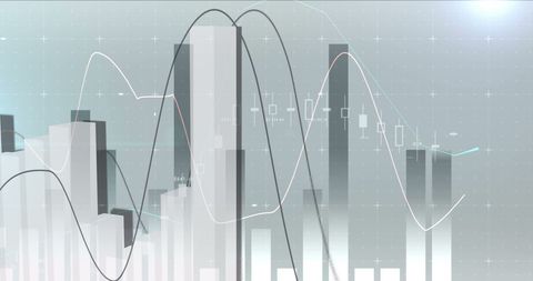 Digital Chart with Abstract Data Trends and Graphs - Download Free Stock Images Pikwizard.com