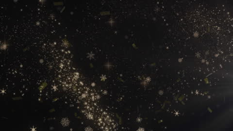 Glowing Gold Glitter Gradient with Snowflakes