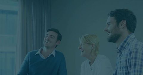 Business Professionals Engaging in Vibrant Team Meeting