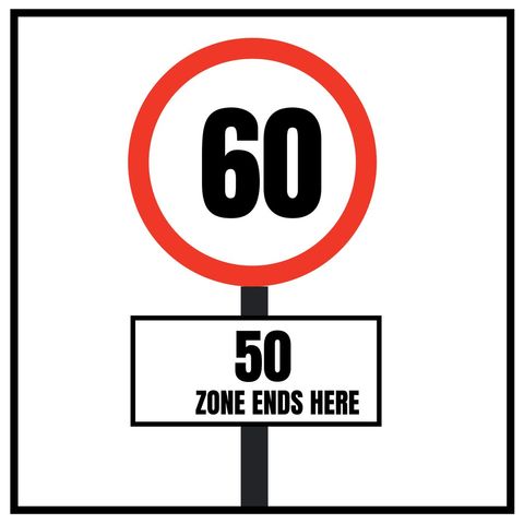traffic speed limit transition sign from 50 to 60 zone - Download Free Stock Templates Pikwizard.com