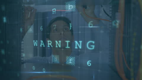 Cybersecurity Threat Overwhelms IT Technician in Data Server Room