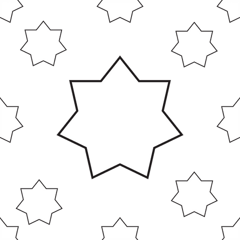 star pattern white black outline on transparent background - Download Free Stock Videos Pikwizard.com