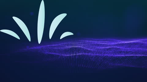 Abstract Digital Waves with Mint Accents on Dark Background