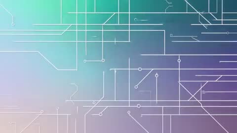 Futuristic Circuit Lines on Gradient Background