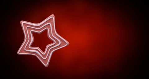 Christmas Star Cookie with Red Textured Background