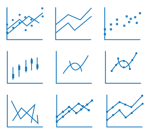 Variety of Blue Graphs on Transparent Background - Download Free Stock Videos Pikwizard.com