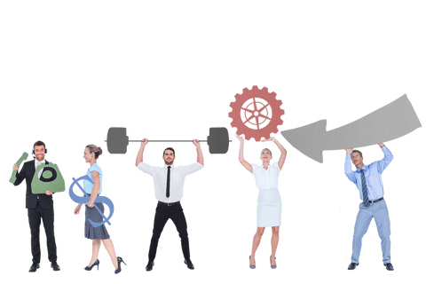 caucasian business colleagues with office symbols transparent background - Download Free Stock Videos Pikwizard.com