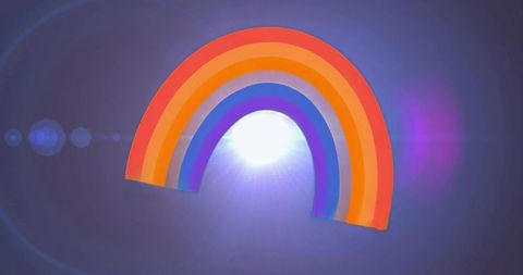 Glowing Rainbow Arch on Luminous Gradient Backdrop