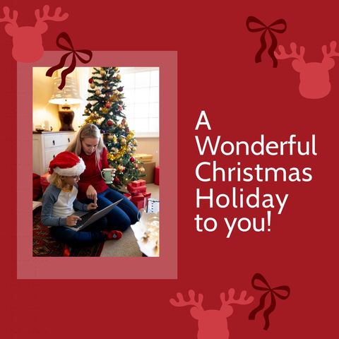 Joyful Mother and Son Sharing Christmas Holiday Moment by Tree - Download Free Stock Templates Pikwizard.com