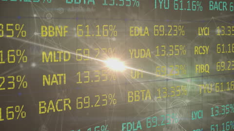 Digital Stock Market Ticker Display and Data Processing