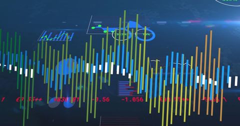 Digital Data Processing with Vibrant Graphs - Download Free Stock Images Pikwizard.com