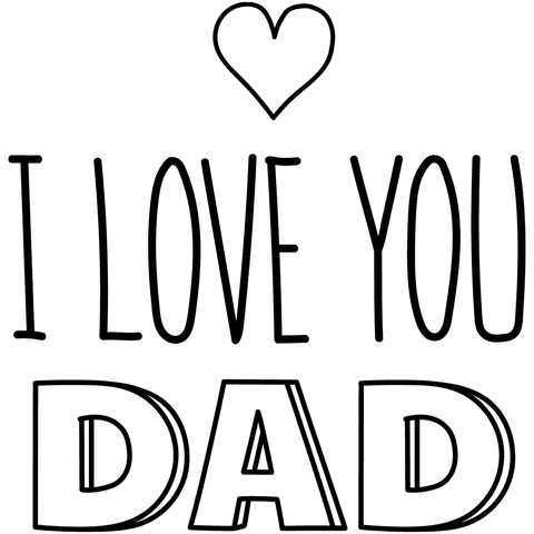 Transparent i love you dad text design illustration