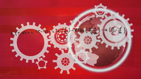 Digital Data Processing Concept Over Global Ecology Background