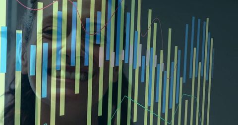 Woman Analyzing Data on Futuristic Transparent Screen