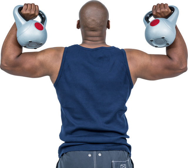 Transparent Muscular Man Exercising Kettlebell Fitness Concept - Download Free Stock Videos Pikwizard.com