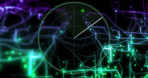 Futuristic Data Network and Digital Processing - Download Free Stock Images Pikwizard.com