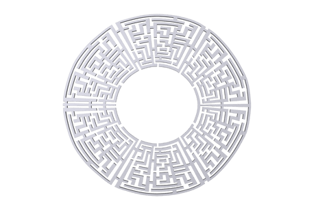 circular maze design on transparent background - Download Free Stock Videos Pikwizard.com