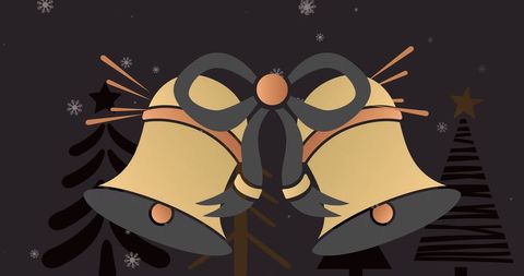 Festive Christmas Bells on Elegant Winter Night Background - Download Free Stock Images Pikwizard.com