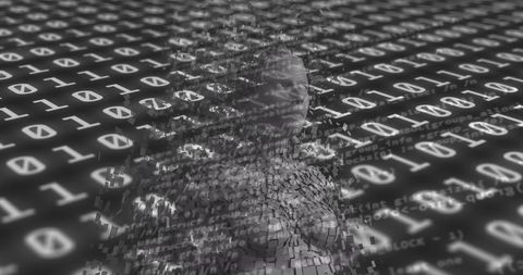 Human-Data Fusion with Binary Code Integration - Download Free Stock Images Pikwizard.com