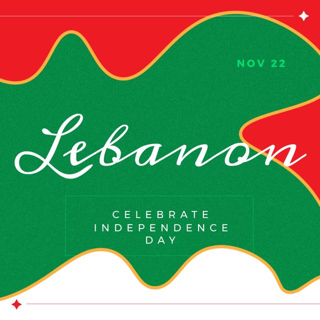 Lebanon Independence Day Celebration Poster with Vibrant Colors - Download Free Stock Templates Pikwizard.com