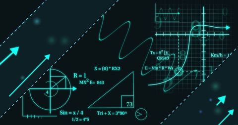 Digital Math Concepts on Futuristic Interface - Download Free Stock Images Pikwizard.com