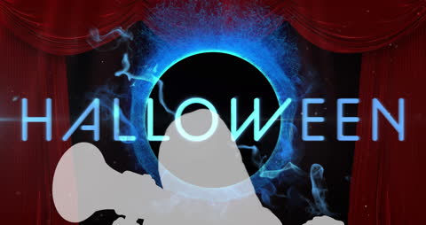 Abstract Halloween Animation with Celestial Theme