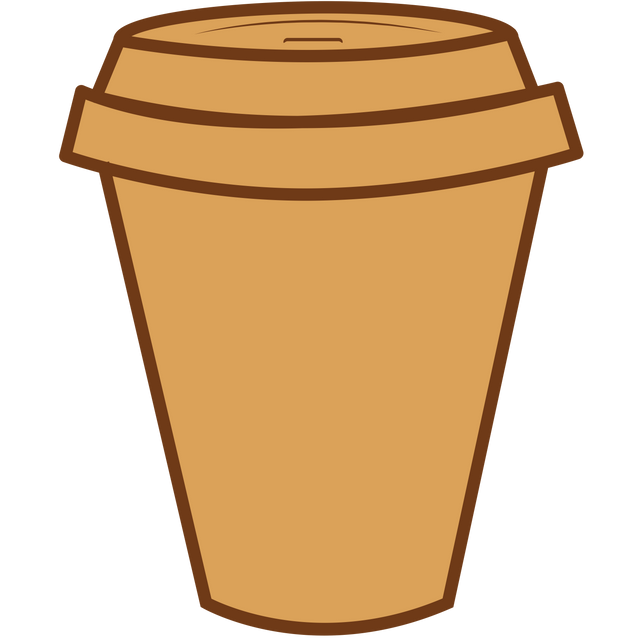 Brown Takeaway Coffee Cup Digital Illustration on Transparent Background - Download Free Stock Videos Pikwizard.com