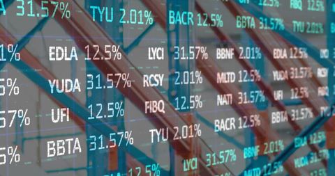 Digital Data Overlay on Warehouse Interior - Download Free Stock Images Pikwizard.com