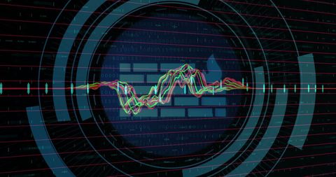 Abstract Digital Data Processing with Visual Firewall Concept - Download Free Stock Images Pikwizard.com