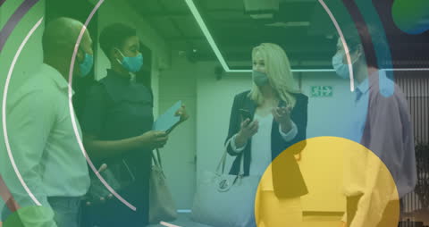 Executives Discussing Data trends in Modern Office Setting