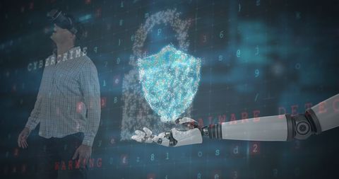 Futuristic Online Security with Virtual Reality and Cyber Protection - Download Free Stock Images Pikwizard.com