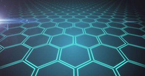 Futuristic glowing hexagonal pattern with lighting effects - Download Free Stock Images Pikwizard.com