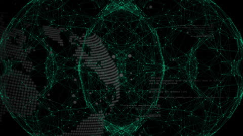 Futuristic Networks and Data Processing Visualization