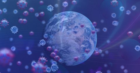 Global Pandemic Concept with Virus Circulating Earth - Download Free Stock Images Pikwizard.com