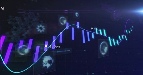 Futuristic Digital Dashboard with Analytics and HUD Interface