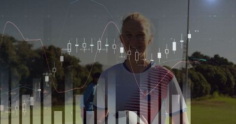 Dynamic blend of soccer and finance with active chart overlay