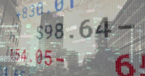 Financial Data Overlaying Cityscape Representing Global Markets - Download Free Stock Images Pikwizard.com