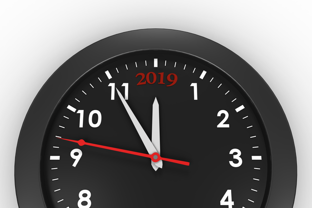 2019 Clock Illustration on Transparent Background - Download Free Stock Videos Pikwizard.com