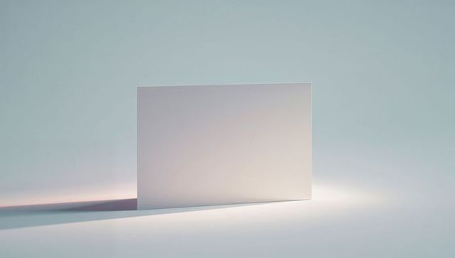 Minimalist Blank White Panel with Soft Gradient Shadow
