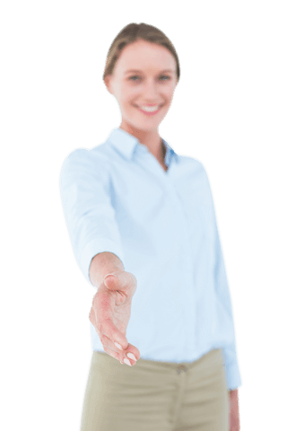 businesswoman offering handshake transparent ready for business - Download Free Stock Videos Pikwizard.com