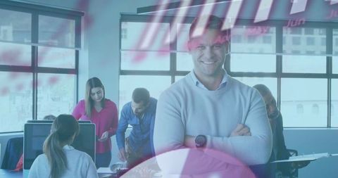 Digital Connections Amidst Enthusiastic Business Team