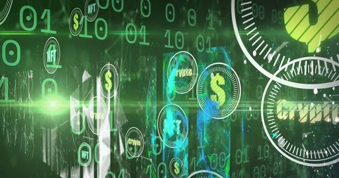 Futuristic Crypto Interface on Digital Background - Download Free Stock Images Pikwizard.com