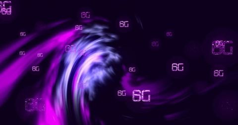 6G Technology Concept with Purple Light Trails - Download Free Stock Images Pikwizard.com