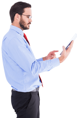 Business Professional Using Digital Tablet Transparent Background - Download Free Stock Videos Pikwizard.com