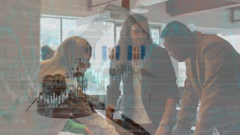 Financial Analytics Team Collaborating on Digital Strategy