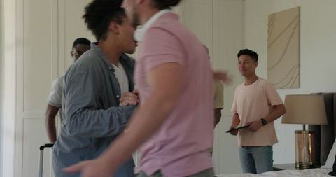 Men Preparing Luggage for Wedding Celebration Celebration