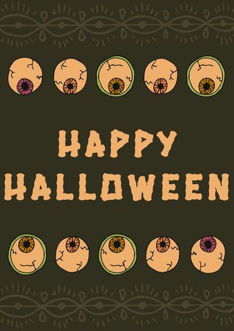 Playful Jack-o'-Lantern Halloween Design with Bold Typography - Download Free Stock Templates Pikwizard.com