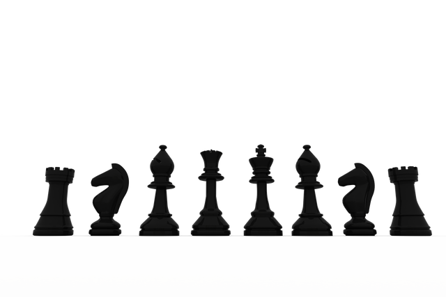 Transparent Black Chess Pieces Arrayed in Row on White Surface - Download Free Stock Videos Pikwizard.com