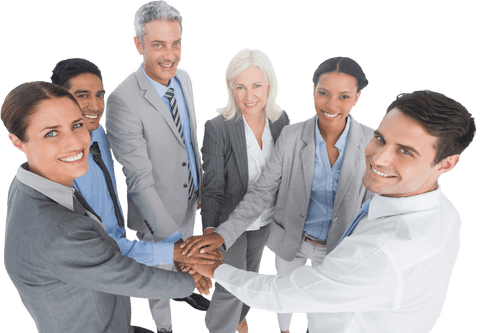 diverse business team showing unity with transparent background - Download Free Stock Videos Pikwizard.com